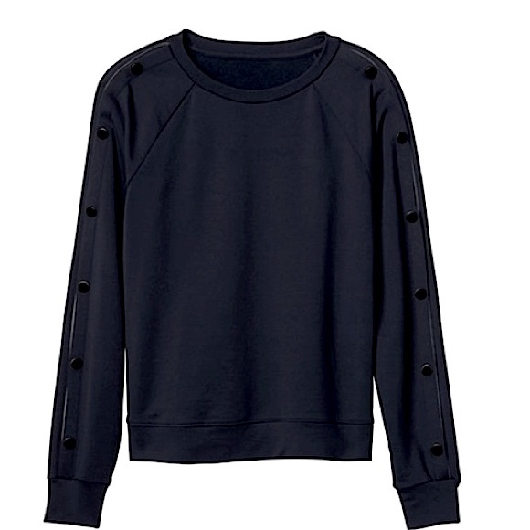 Athleta Snappy Sweatshirt Black Size XS - Picture 5 of 13